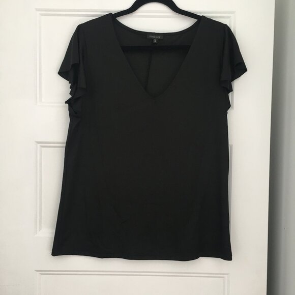 Dynamite Tops - Dynamite Black V-Neck Top